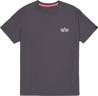 Alpha Industries T-Shirt ALPHA INDUSTRIES Signature Backprint T-Shirt, Herren, Gr. XXL, vintage grau, Obermaterial: 100% Baumwolle, Shirts T-Shirt