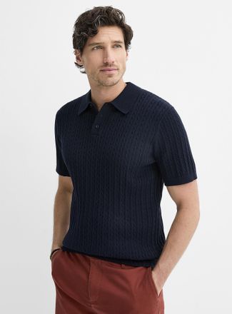 Le 31 Mens Twisted-cable Polo Shirt