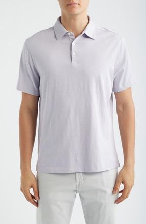 Robert Barakett Brightwood Slub Cotton Polo in Lavender at Nordstrom, Size Xx-Large