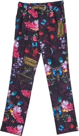 Versace Jeans Couture Pantaloni Cabinet de Curiosite - Dames - Straight fit broeken - Veelkleurig - M - Leer - Broeken