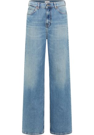 Mustang Weite Jeans MUSTANG Damen Style Luise Wide, Damen, Gr. 25, L&auml;nge 32, 542 mittelblau, Denim/Jeans, 73% Baumwolle, 26% Lyocell, 1% Elasthan, unifarben, 