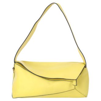 Loewe Pre-owned Womens Puzzle Hobo Bag in Yellow Calfskin Leather - One Size
