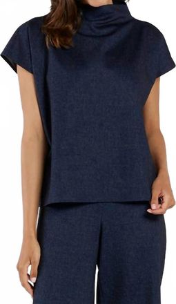 Jude Connally Tillie Denim Top In Navy Blue