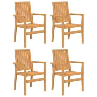 Berkfield Home Beautiful 5 Piece Garden Dining Set Solid Wood Teak in Brown
