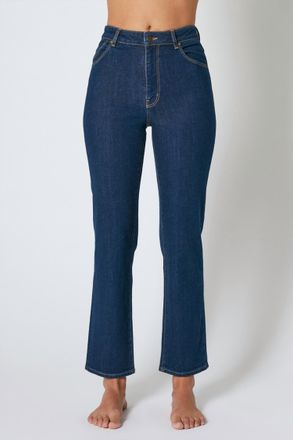 Rolla's Original Straight Leg Jeans In Organic Dark Blue