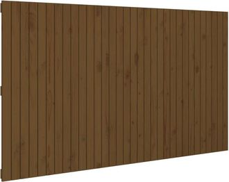 vidaXL Cabecero Cama Pared Madera Maciza Pino Marr&oacute;n Miel 204x3x110 Cm Vidaxl