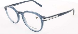 Ferragamo Mens Transparent Rectangular Eyeglass Frames Sf2955