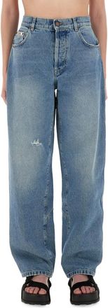 Moschino Denim Loose Flat Front Pants