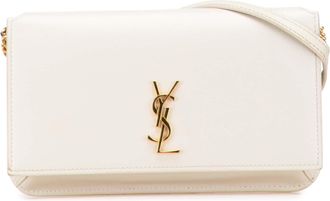 Saint Laurent Pre-owned Womens Kate Crossbody Bag - White Leather - One Size