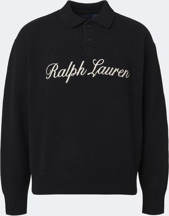 Polo Ralph Lauren Pullover polo in lana e alpaca con logo