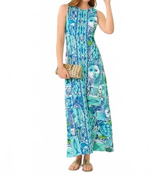 Lilly Pulitzer Ellison Maxi Dress In Mint Condition Harlillyquin Engineered Knit Maxi