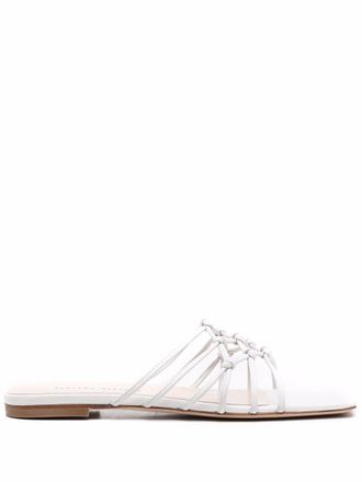Fabiana Filippi knotted strap sandals - White