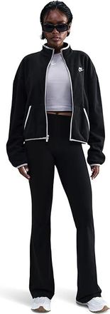 Nike Sportswear Club Fleece Loose Cozy Track Jacket Womens Jacket Black/College Grey : 2XL (US 20-22), Polyester