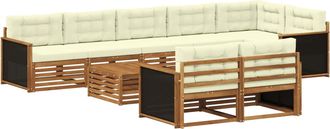 vidaXL Conjunto De Sof&aacute;s De Exterior 9 Uds. Vidaxl