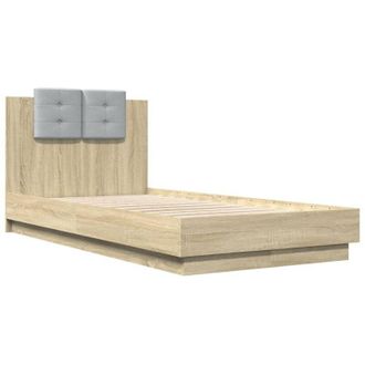 vidaXL Bed Frame with led without Mattress Sonoma Oak 90x190 cm Single Vidaxl