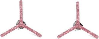 Y / Project Pink Glitter Mini Y Earrings-Donna