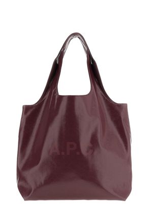 A.P.C. Eco-Friendly Red Tote Bag with Minimalist Design and Dual Handles