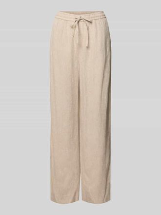 Moss Copenhagen Leinenhose mit Kordelzug Modell Viana Ginia in Beige, Gr&ouml;&szlig;e XL