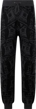 Philipp Plein Gebreide joggingbroek - Heren - Sweatpants - Zwart - 2XL - Wol - Broeken