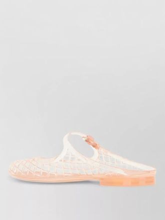 Tory Burch rubber jelly mules textured pattern transparent