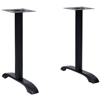 Berkfield Home Bistro Table Legs 2 pcs Black 61x8x72 cm Cast Iron | Size: 61 x 8 x 72 cm