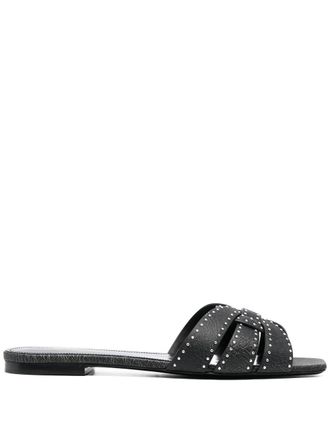 Saint Laurent Sandalen met studs - Zwart