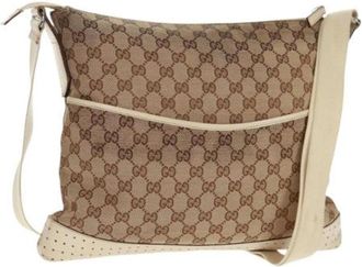 Gucci Pre-owned Cross Body Bags, female, Beige, Size: ONE SIZE Pre-owned Cross Body Bag