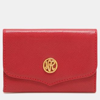 Nina Ricci Red Leather Card Case Wallet