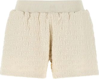Off-white Terry Off Shorts - Dames - Bermuda - Beige - M - Katoen - Korte Broeken
