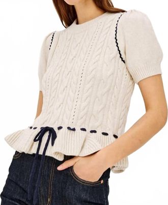 Rails Chandi Short Sleeve Sweater In Heather Oat
