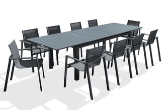 DCB Garden Miami - Conjunto De Comedor De Jard&iacute;n 10 Plazas De Aluminio Dcb Garden