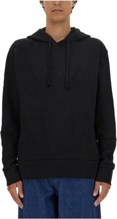 J.W.Anderson Logo Katoenen Sweatshirt - Heren - Hoodies - Zwart - S - Katoen - Hoodies & sweatvesten