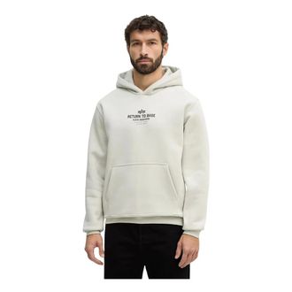 Alpha Industries Hombre, Sudaderas, Beige, Talla: S