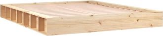 vidaXL Estructura De Cama De Madera Maciza 140x200 Cm Vidaxl