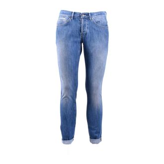 Dondup Slim Fit Jeans, male, Blue, W30, Vintage Blue Jeans with Zip Fastening