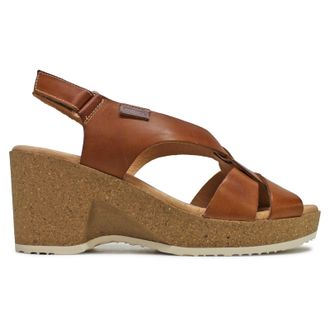 Pikolinos Arenales W3B-1518 Leather Womens Heels Sandals - Brandy - Size:UK 6-6.5