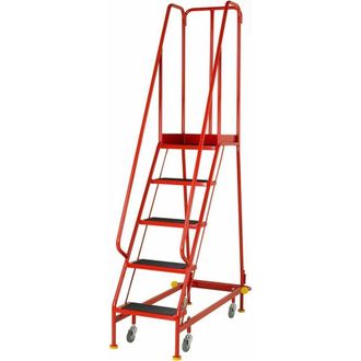 Loops 3 Tread Narrow Warehouse Aisle Stairs - Anti Slip Steps - 0.5m Width - Steel