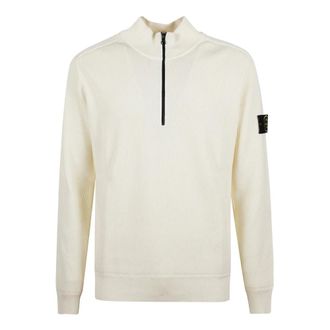 Stone Island Turtlenecks, male, White, Size: XL Stone Island Sweaters White