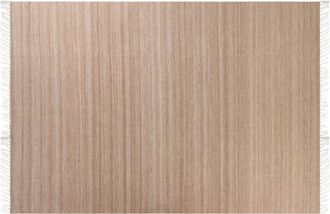 Beliani Alfombra Beige Arena 160 X 230 Cm Pet Reciclado Flecos Interior Exterior Malhia