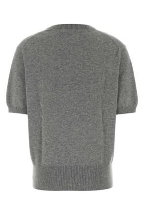 Extreme Cashmere Womens Grey Stretch Cashmere Blend N&acirc;&deg;490 Sweater Goat Maglieria