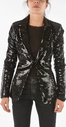 Philipp Plein COUTURE Blazer Slim Fit ANASTASYE con Paillettes Scriventi All-Over Philipp Plein