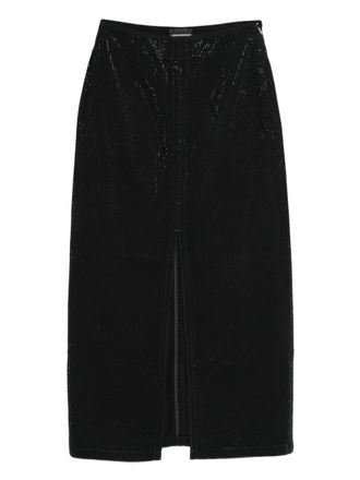 Emporio Armani Womens Studded Long Skirt