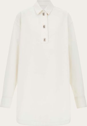 Ferragamo Women Cotton and silk shirt dress White