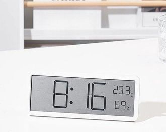 OEM Reloj De Pared, 20,2 X 2 X 8 Cm, Reloj De P&eacute;ndulo Con Indicador De Temperatura Y Humedad, Color Blanco