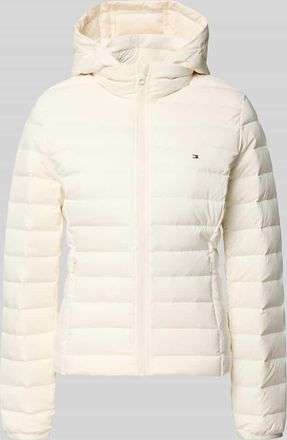 Tommy Hilfiger Slim Fit Daunenjacke mit abnehmbaren Kapuze in Weiss, Gr&ouml;&szlig;e XXL
