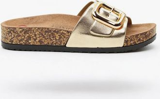 Heavenly Feet Womens Heavenly Feet IGGY Womens Mules Sandals Gold - Size: 6.5