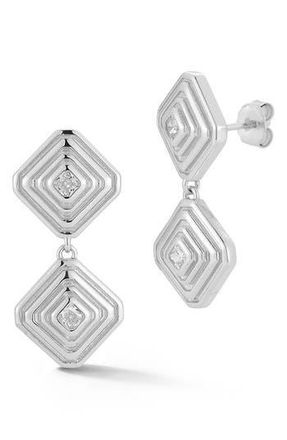 Glaze Jewelry Cubic Zirconia Diamond Drop Earrings in Silver at Nordstrom Rack