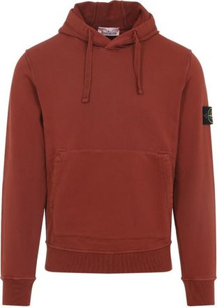 Stone Island Red Logo Patch Hoodie