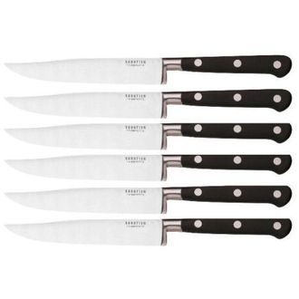 Richardson Sheffield set di 6 coltelli da bistecca con lame nere lisce - 658502-1 - richardson sheffield
