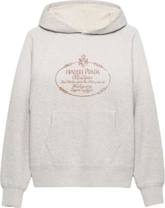 Prada Hooded Sweatshirt - Dames - Hoodies - Grijs - M - Hoodies & sweatvesten